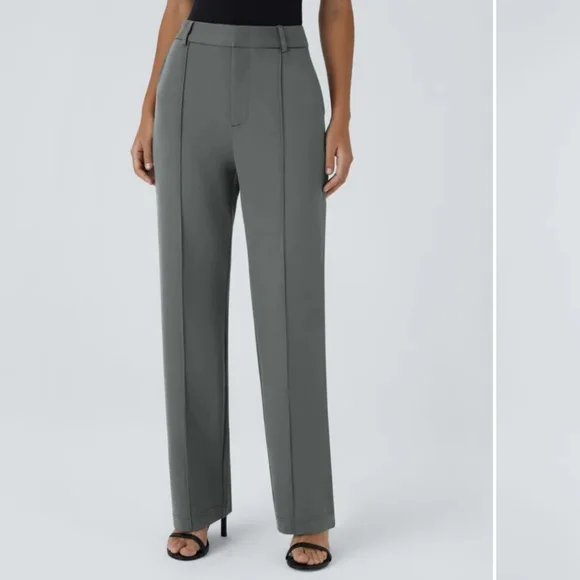 NWT Halara Flex High Waisted Zipper Side Pocket Straight Leg Pant Sz. XS - Picture 1 of 8